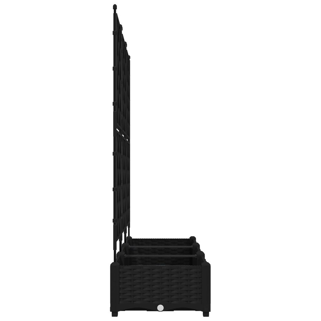 vidaXL Γλάστρα Κήπου με Πλέγμα 3 τεμ Μαύρη 120x40x125.5 εκ.