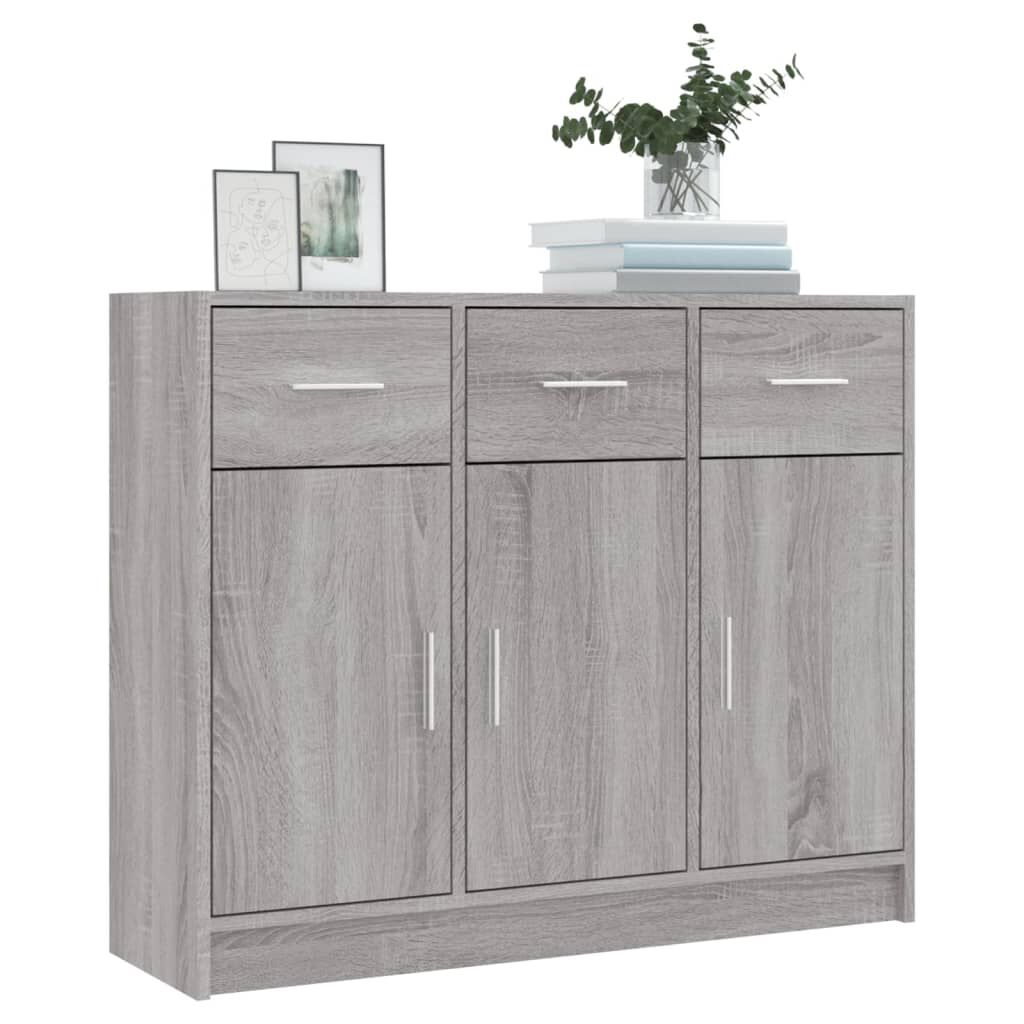 vidaXL Ντουλάπι Γκρι Sonoma 91 x 28 x 75 εκ. από Επεξεργασμένο Ξύλο