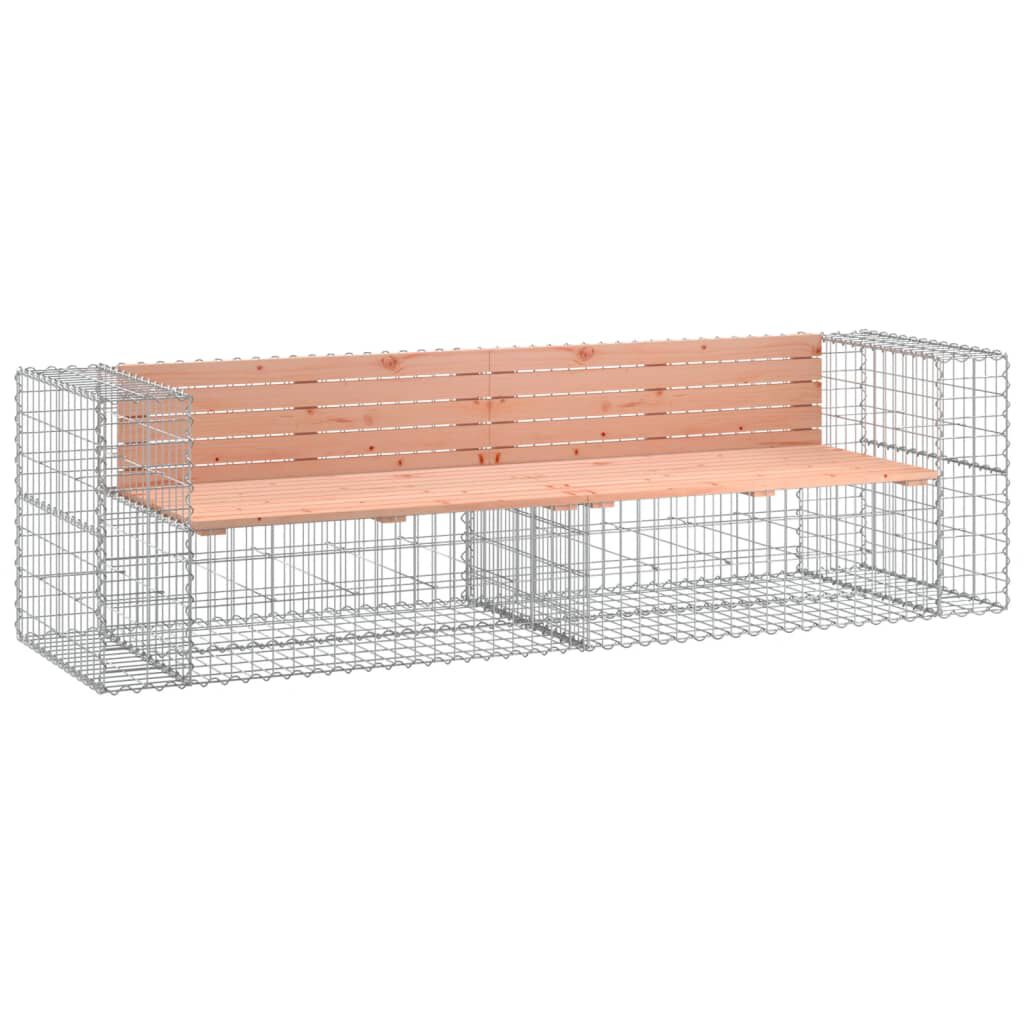 vidaXL Παγκάκι Συρματοκιβώτιο 244x71x65,5 εκ. Μασίφ Ξύλο Ψευδοτσούγκας