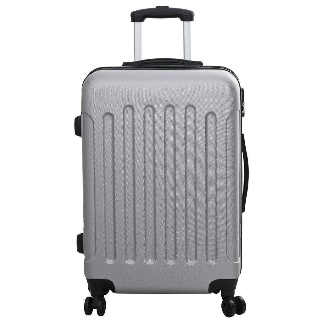 vidaXL Σετ βαλιτσών 3 τεμάχια Ανθεκτική Ασημί 20'' 24'' 28'' ABS