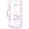 vidaXL Ντουλάπα Γκρι του Σκυροδέματος 50 x 50 x 200 εκ. Επεξ. Ξύλο