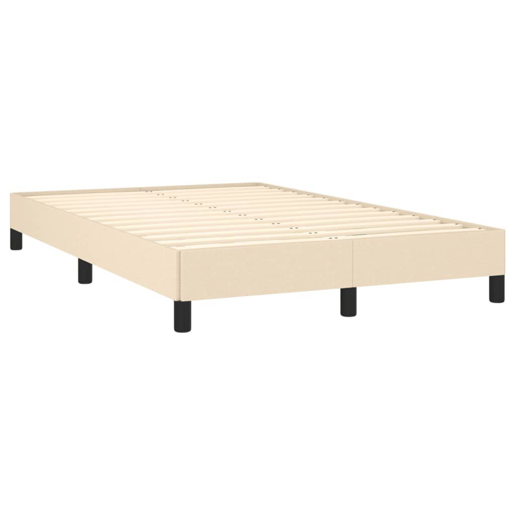 vidaXL Κρεβάτι Boxspring με Στρώμα Κρεμ 120x190 εκ. Υφασμάτινο