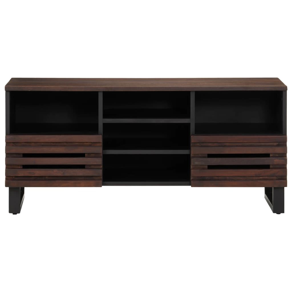 vidaXL Έπιπλο Τηλεόρασης Καφέ 100x34x46 εκ. Μασίφ Ξύλο Μάνγκο