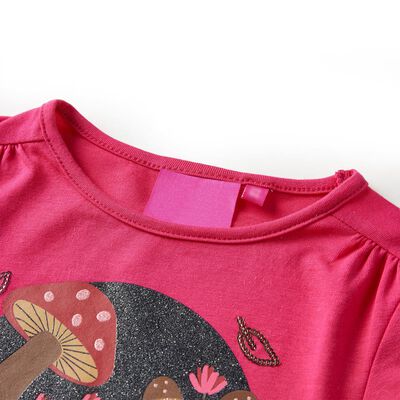 Μπλουζάκι Παιδικό Μακρυμάνικο Έντονο Ροζ 92