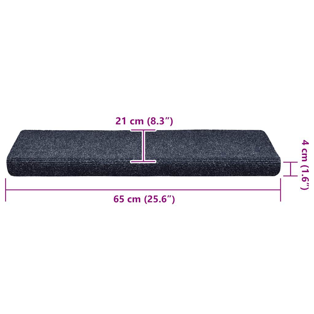 vidaXL Πατάκια Σκάλας Αυτοκόλλητα 30 τεμ. Μπλε 65x21x4 εκ.