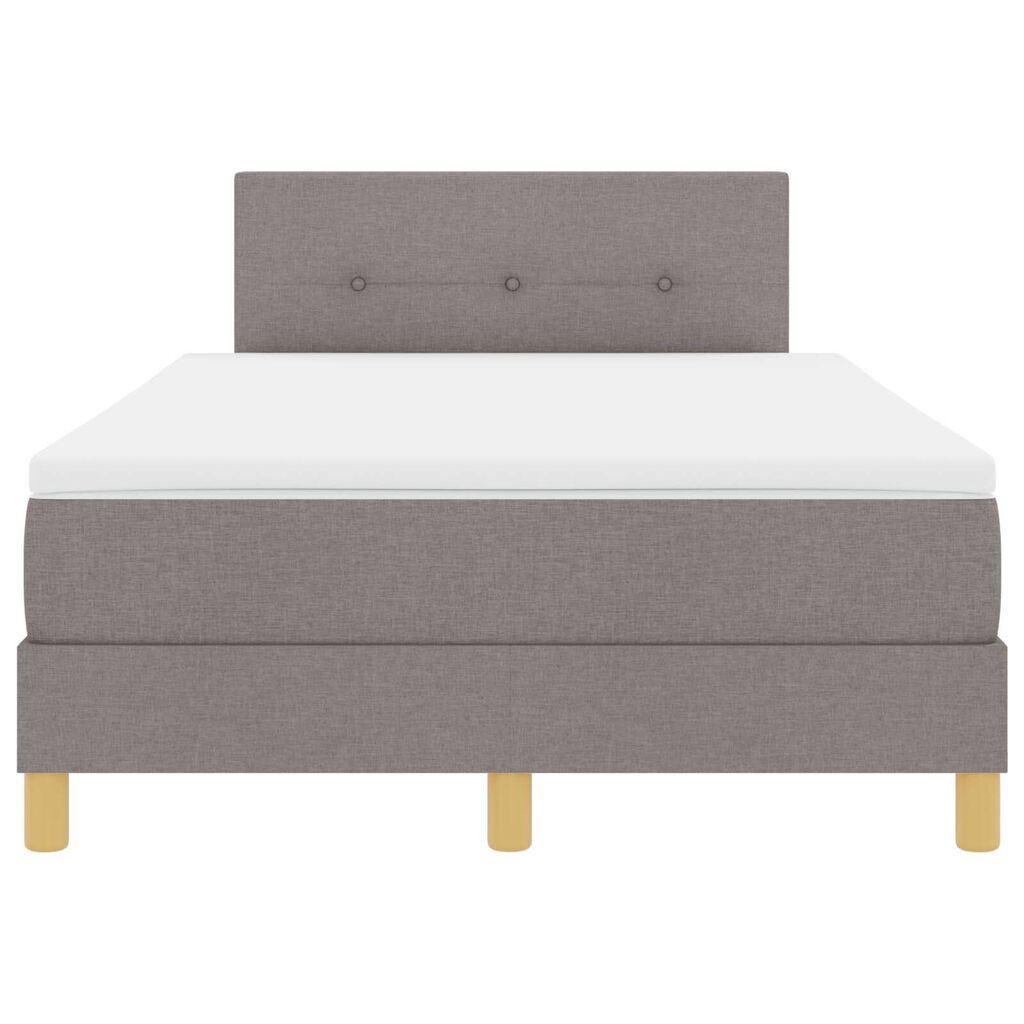 vidaXL Κρεβάτι Box Spring με Στρώμα & LED Ταπάζ 120x200 εκ. Ύφασμα