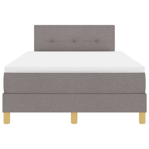 vidaXL Κρεβάτι Box Spring με Στρώμα & LED Ταπάζ 120x200 εκ. Ύφασμα