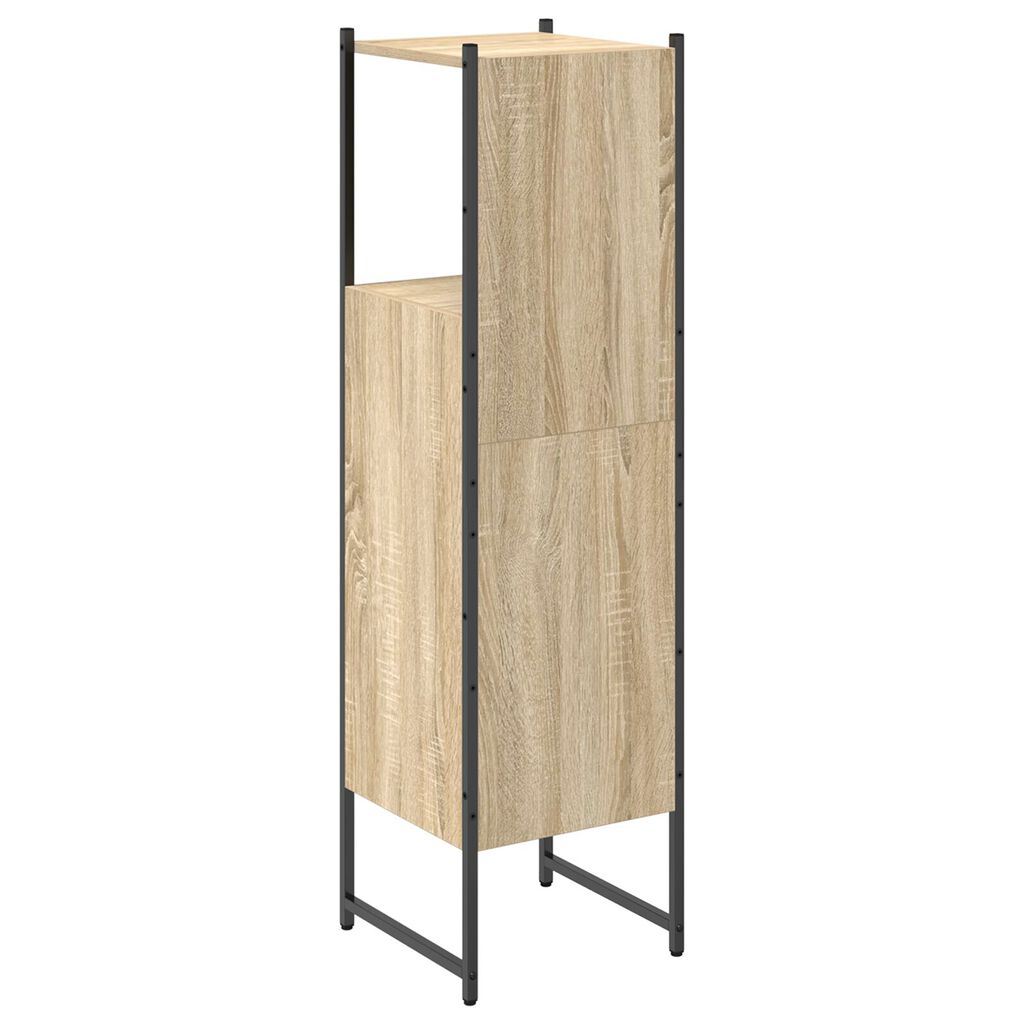 vidaXL Ντουλάπι Μπάνιου Μπεζ 33 x 33 x 120.5 εκ. Επεξεργασμένο ξύλο