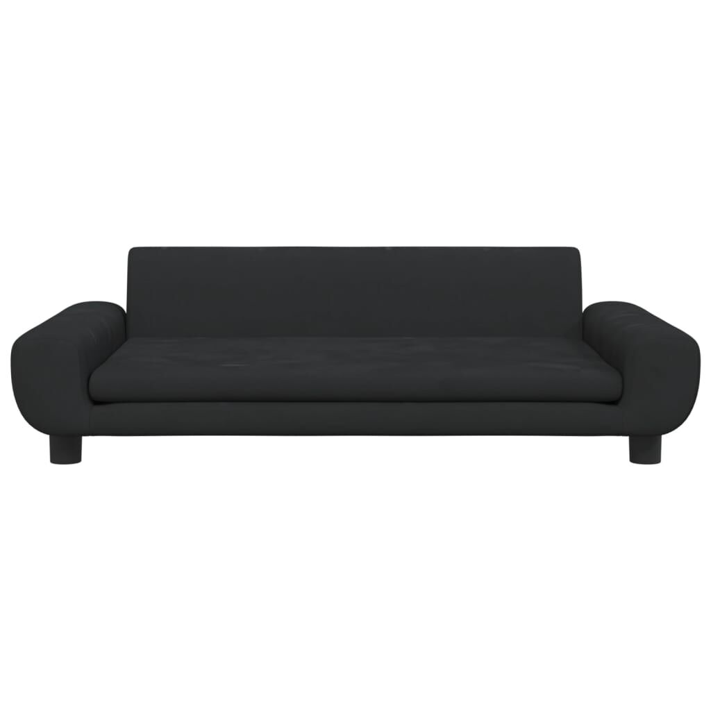 vidaXL Καναπές Παιδικός Μαύρο 100 x 54 x 33 εκ. από Βελούδο