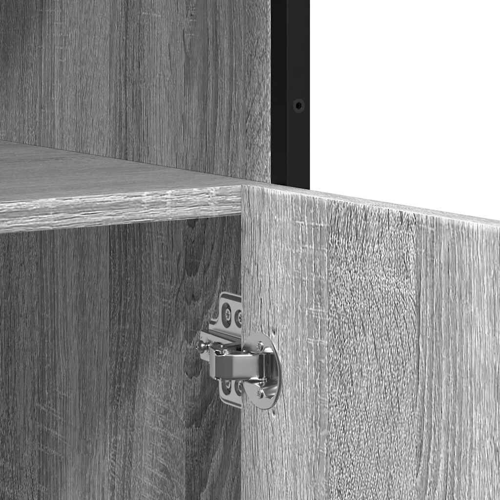 vidaXL Sideboard Γκρι Sonoma 100x35x76 cm Ξύλινο μηχανουργικό ξύλο