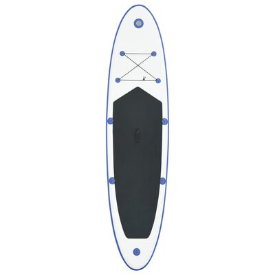 vidaXL Σετ Σανίδας Stand Up Paddle / Surf Φουσκωτό Μπλε και Λευκό