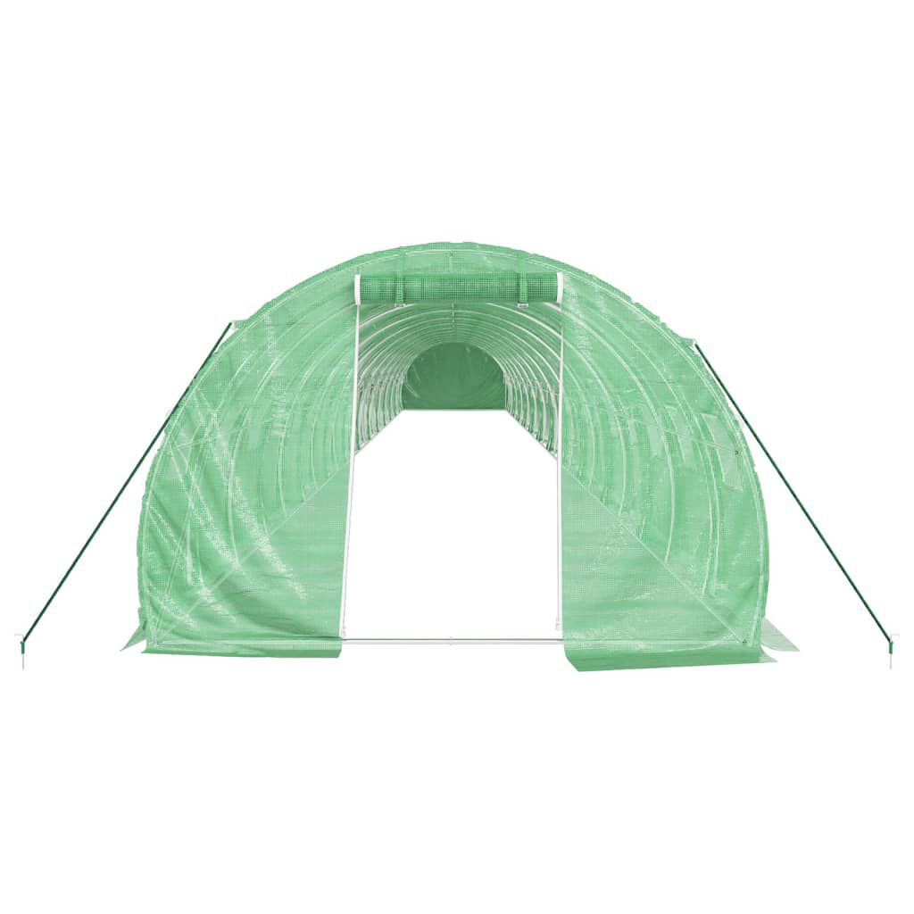 vidaXL Θερμοκήπιο Πράσινο 72 μ² 24 x 3 x 2 μ. με Ατσάλινο Πλαίσιο