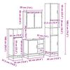 vidaXL Σετ Επίπλων Μπάνιου 4 Τεμαχίων Γκρι Sonoma Επεξεργασμένο Ξύλο