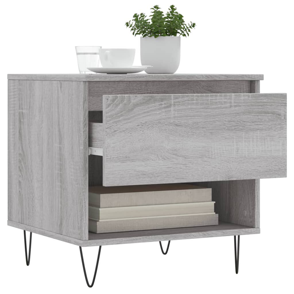 vidaXL Τραπεζάκι Σαλονιού Γκρι Sonoma 50x46x50 εκ. Επεξεργασμένο Ξύλο