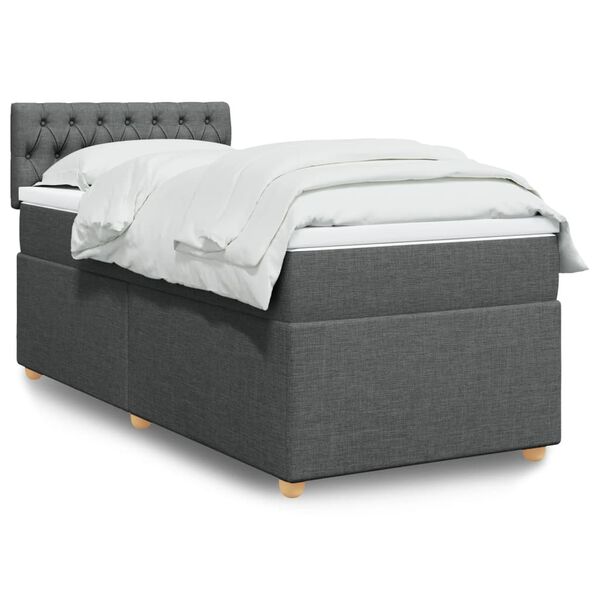 vidaXL &Kappa;&rho;&epsilon;&beta;ά&tau;&iota; Boxspring &mu;&epsilon; &Sigma;&tau;&rho;ώ&mu;&alpha; &Sigma;&kappa;&omicron;ύ&rho;&omicron; &Gamma;&kappa;&rho;&iota; 90x190 &epsilon;&kappa;. &Upsilon;&phi;&alpha;&sigma;&mu;ά&tau;&iota;&nu;&omicron;