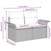 vidaXL Καναπές Κήπου Μαύρο 141 x 62 x 69 εκ. συνθετικό ρατάν