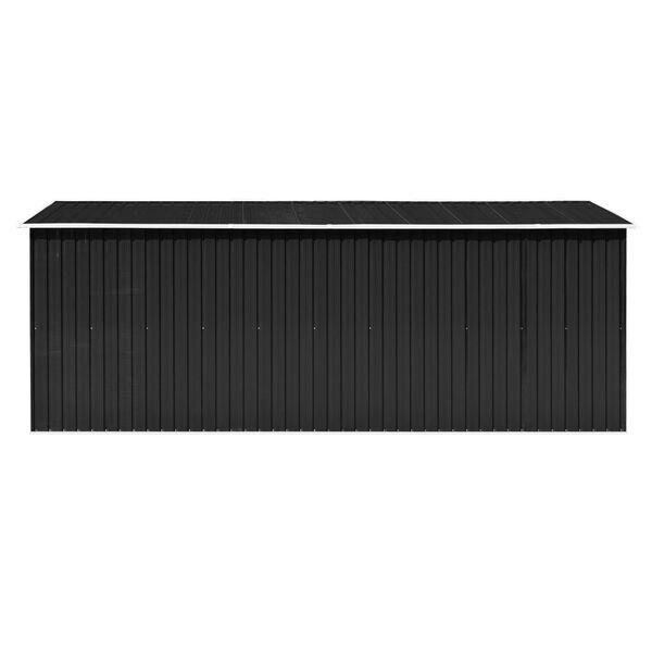 vidaXL Αποθήκη Κήπου Ανθρακί 257 x 489 x 181 εκ. από Μέταλλο