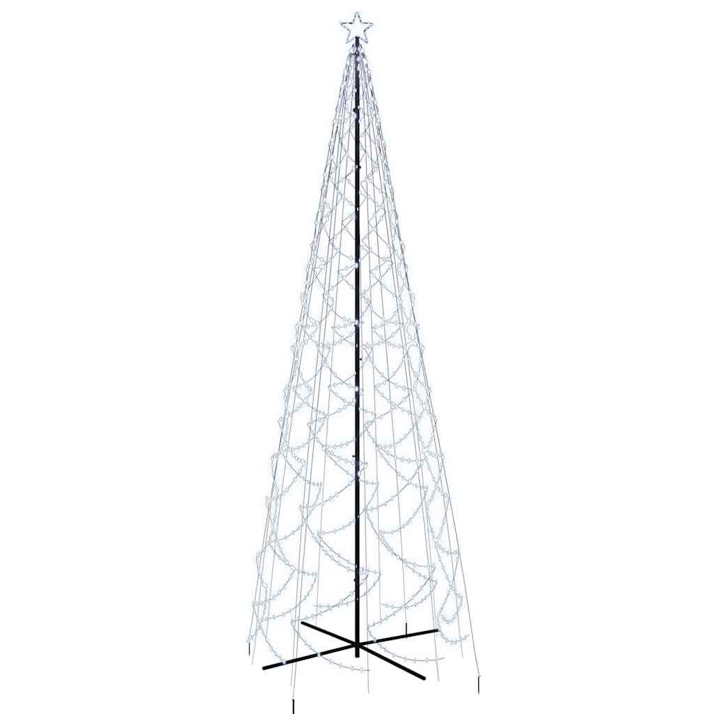 vidaXL Χριστουγεννιάτικο Δέντρο Κώνος 1400 LED Ψυχρό Λευκό 160x500 εκ.