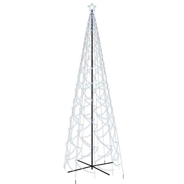 vidaXL Χριστουγεννιάτικο Δέντρο Κώνος 1400 LED Ψυχρό Λευκό 160x500 εκ.