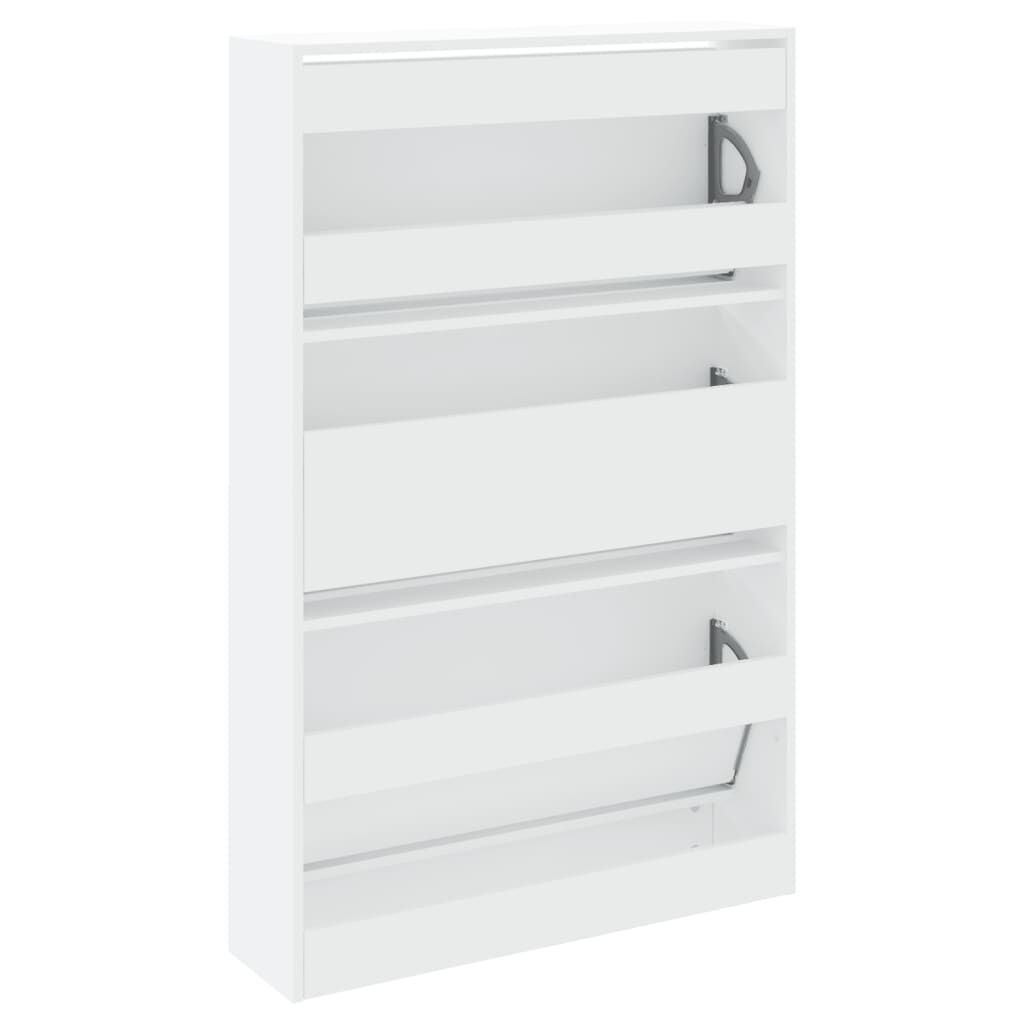 vidaXL Παπουτσοθήκη Λευκή 80x21x125,5 εκ. από Επεξεργασμένο Ξύλο