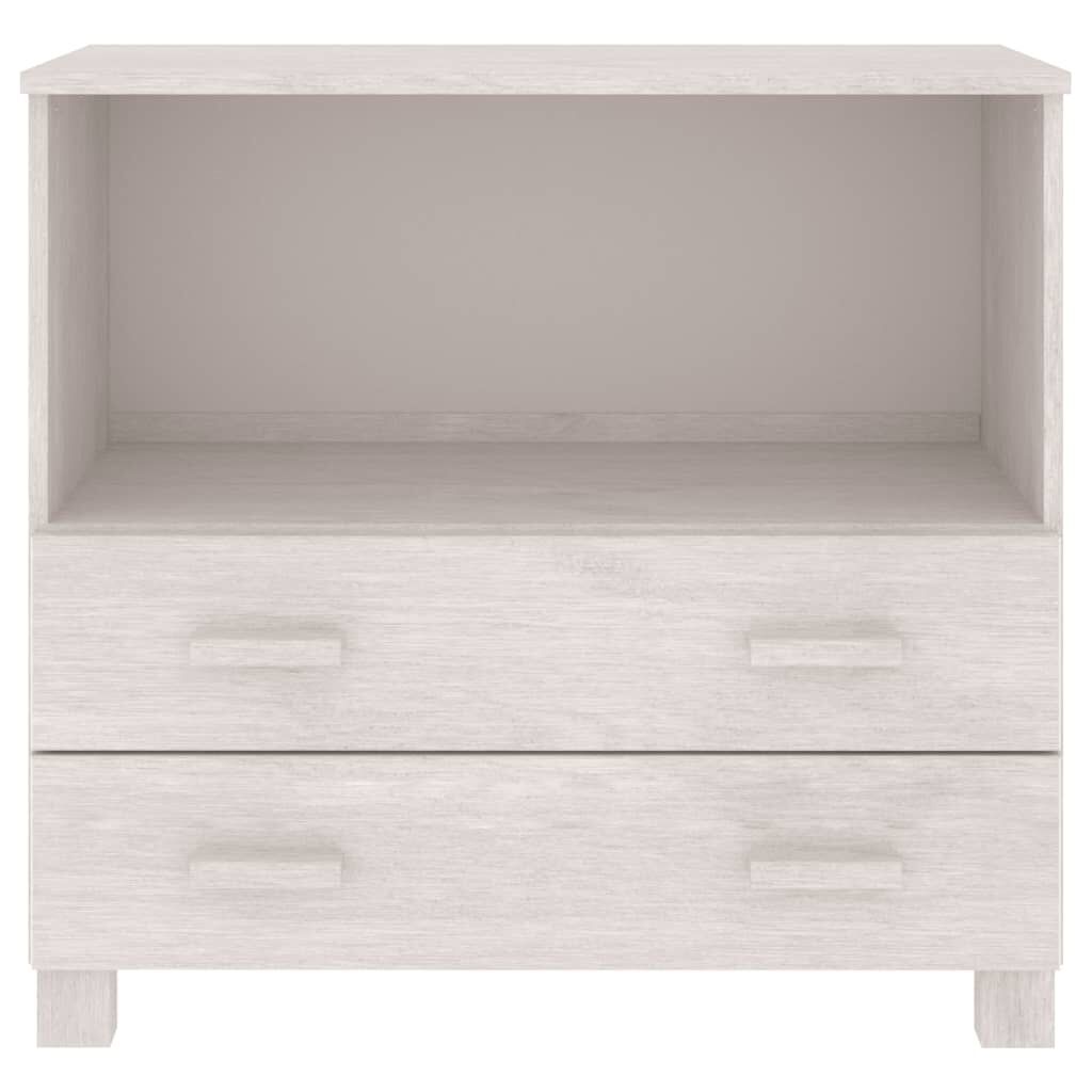 vidaXL Ντουλάπι HAMAR Λευκό 85 x 35 x 80 εκ. από Μασίφ Ξύλο Πεύκου