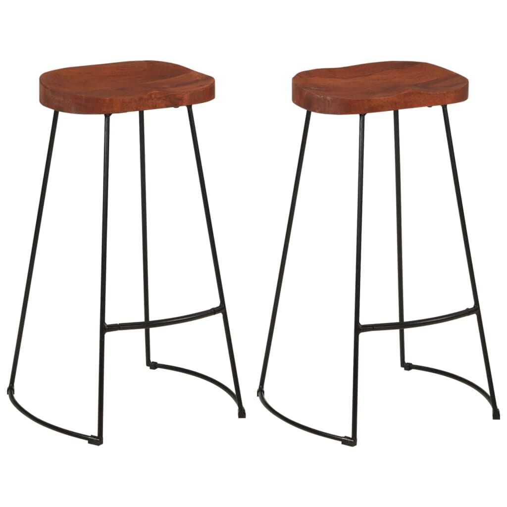 vidaXL Σκαμπό Μπαρ Gavin 2 τεμ. 50x40x78 εκ. από Μασίφ Ξύλο Μάνγκο