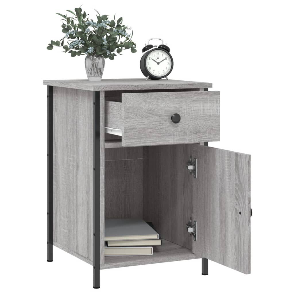 vidaXL Κομοδίνα 2 τεμ. Γκρι Sonoma 40x42x60εκ. από Επεξεργασμένο Ξύλο