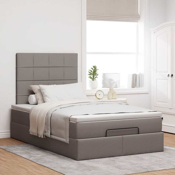 vidaXL &Omicron;&theta;&omega;&mu;&alpha;&nu;&iota;&kappa;ό &kappa;&rho;&epsilon;&beta;ά&tau;&iota; &mu;&epsilon; &sigma;&tau;&rho;ώ&mu;&alpha; Taupe 120x190 cm Ύ&phi;&alpha;&sigma;&mu;&alpha;
