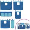 vidaXL Κουκέτα με Κουρτίνες Μπλε 80x200 εκ. Μασίφ Ξύλο Πεύκου