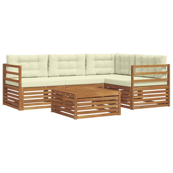 vidaXL &Sigma;&epsilon;&iota;&rho;ά &Kappa;&alpha;&nu;&alpha;&pi;έ &Epsilon;&xi;&omega;&tau;&epsilon;&rho;&iota;&kappa;&omicron;ύ &mu;&epsilon; &mu;&alpha;&xi;&iota;&lambda;ά&rho;&iota; 5 pcs &Phi;&upsilon;&sigma;&iota;&kappa;ό &kappa;&alpha;&iota; &Kappa;&rho;έ&mu;&alpha;