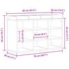 vidaXL Πάγκος για παπούτσια Μαύρο 80 x 30 x 48 εκ. Επεξεργασμένο ξύλο