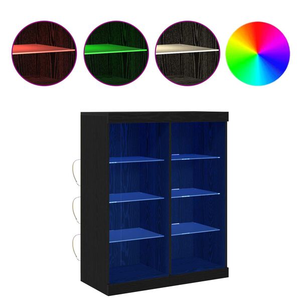 vidaXL &Pi;&lambda;&epsilon;&upsilon;&rho;&iota;&kappa;ό &Tau;&rho;&alpha;&pi;έ&zeta;&iota; LED &Mu;&alpha;ύ&rho;&eta; &Omicron;&xi;&upsilon;ά 41 x 37 x 100 &epsilon;&kappa;