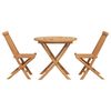 vidaXL Σέτ φαγητού για κήπο 3 pcs Καφέ Μασίφ ξύλο teak