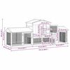 vidaXL Κοτέτσι Καφέ 225 x 60 x 89 εκ