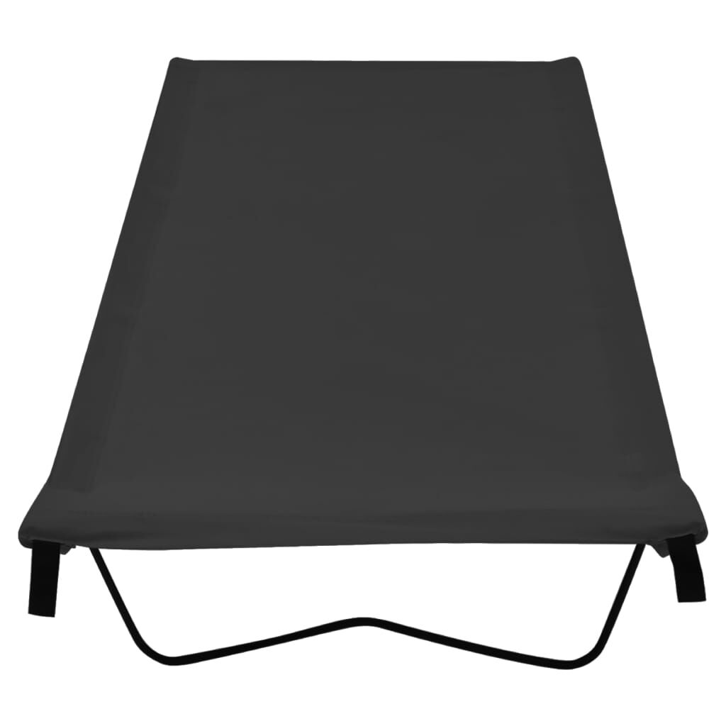 vidaXL Κρεβάτι Κάμπινγκ Μαύρο 180x60x19 εκ. Ύφασμα Oxford και Ατσάλι
