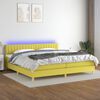 vidaXL &Kappa;&rho;&epsilon;&beta;ά&tau;&iota; Boxspring &mu;&epsilon; &Sigma;&tau;&rho;ώ&mu;&alpha; & LED &Pi;&rho;ά&sigma;&iota;&nu;&omicron; 200x200 &epsilon;&kappa; &Upsilon;&phi;&alpha;&sigma;&mu;ά&tau;&iota;&nu;&omicron;