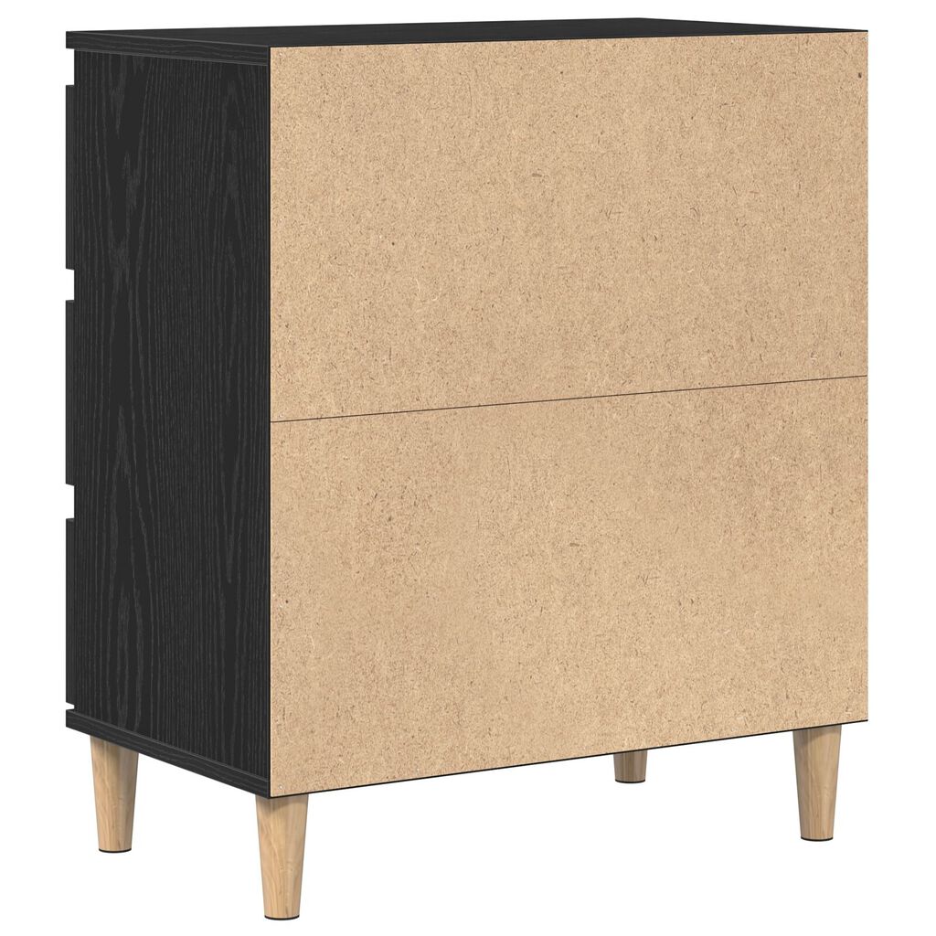 vidaXL Μπουφές Μαύρο Δρυς 60x35x70 εκ Επεξεργασμένο Ξύλο