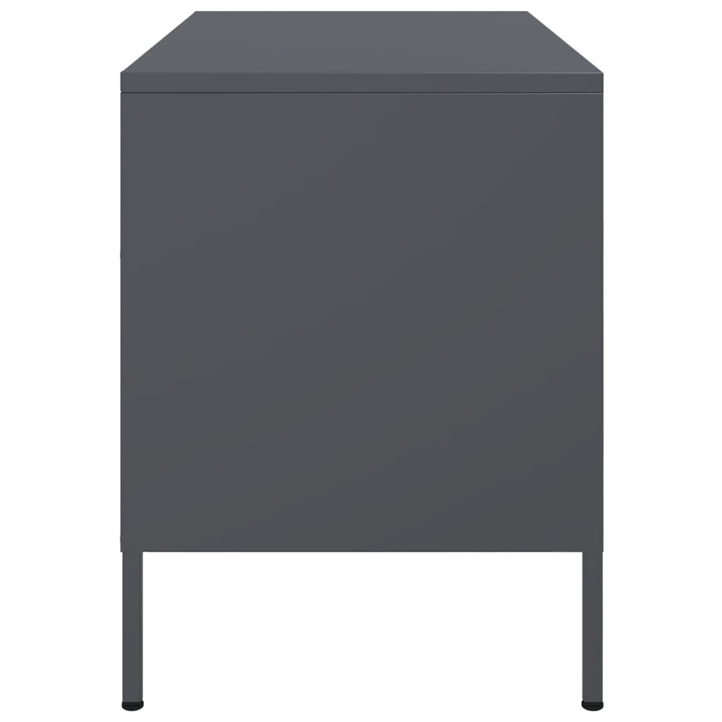 vidaXL Έπιπλα Τηλεόρασης 2 τεμ. Ανθρακί 68x39x50,5 εκ. από Χάλυβα