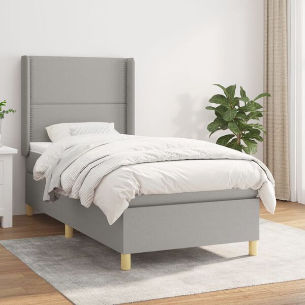 vidaXL &Kappa;&rho;&epsilon;&beta;ά&tau;&iota; Boxspring &mu;&epsilon; &Sigma;&tau;&rho;ώ&mu;&alpha; &Alpha;&nu;&omicron;&iota;&chi;&tau;ό &Gamma;&kappa;&rho;&iota; 90x200 &epsilon;&kappa;. &Upsilon;&phi;&alpha;&sigma;&mu;ά&tau;&iota;&nu;&omicron;