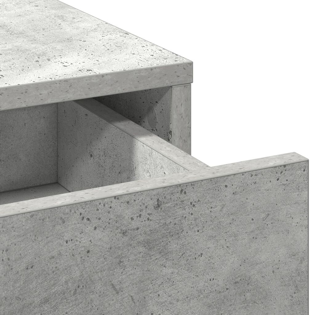 vidaXL Τραπέζι περιποίησης με συρτάρι 3 pcs Γκρι 50 x 41 x 135 εκ