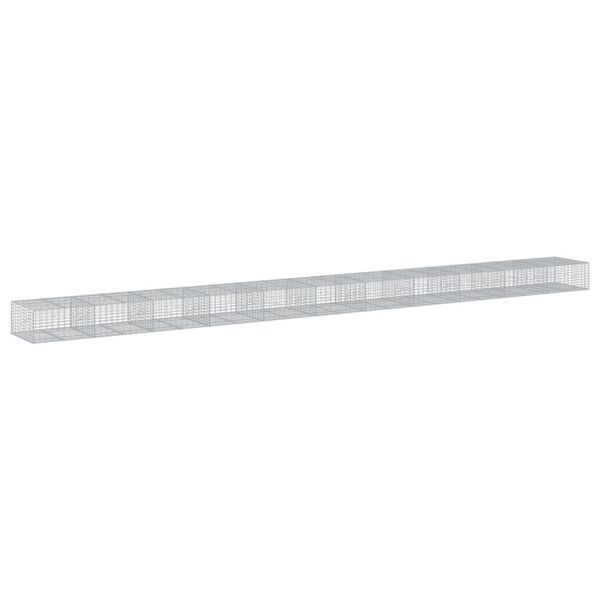 vidaXL Συρματοκιβώτιο με Κάλυμμα 1100x100x50εκ από Γαλβανισμένο Χάλυβα