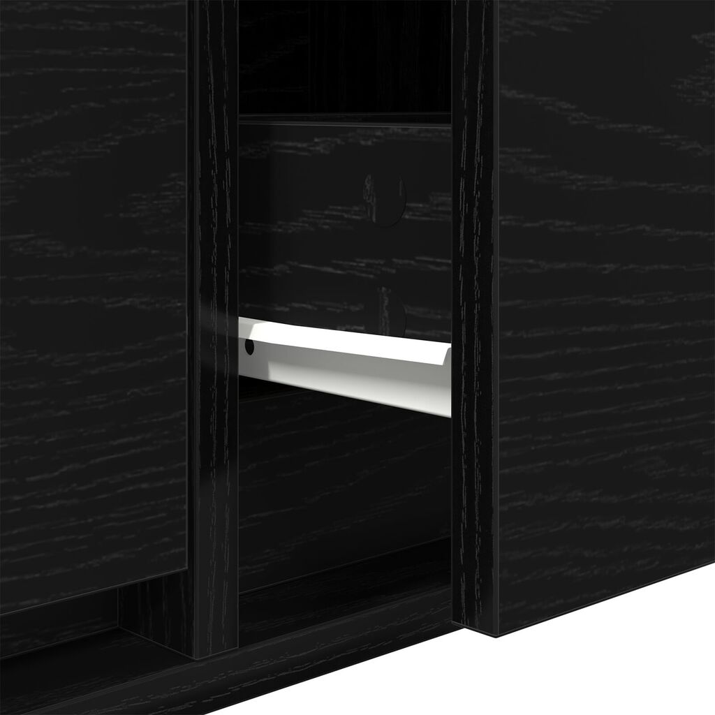 vidaXL Κάτι για τηλεόραση Μαύρη Δρυς 100x31x25,5 εκ. Επεξεργασμένο ξύλο