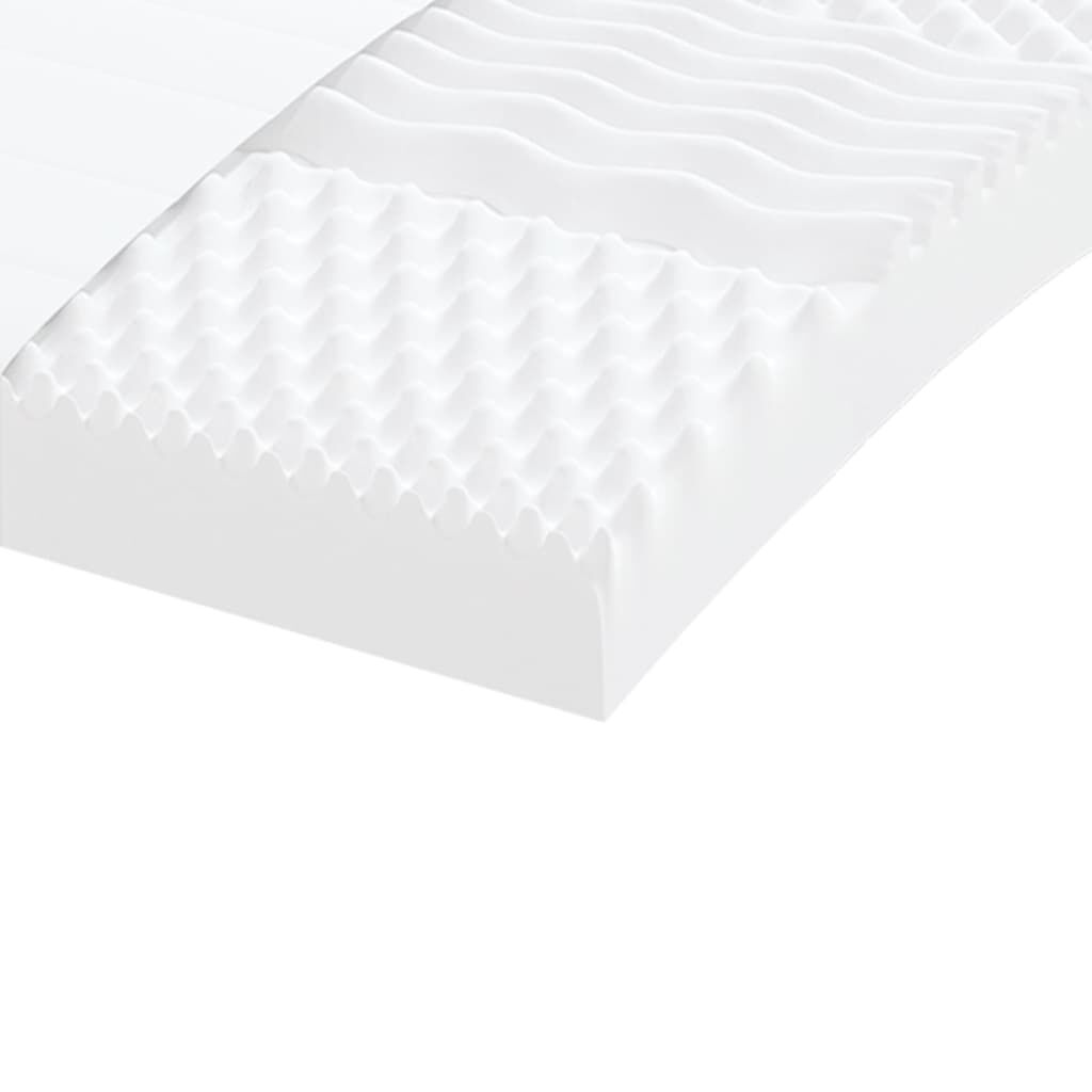 vidaXL Στρώμα Αφρού 7 Ζωνών Σκληρότητα 20 ILD Λευκό 140 x 190 εκ.