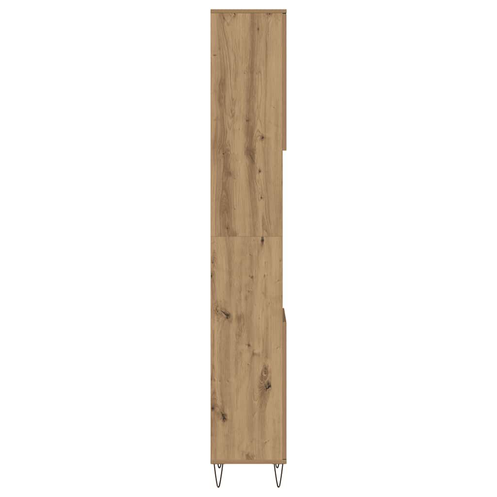 vidaXL Ντουλάπι μπάνιου Δρυς τεχνίτης 30x30x190 cm Κατασκευασμένο ξύλο