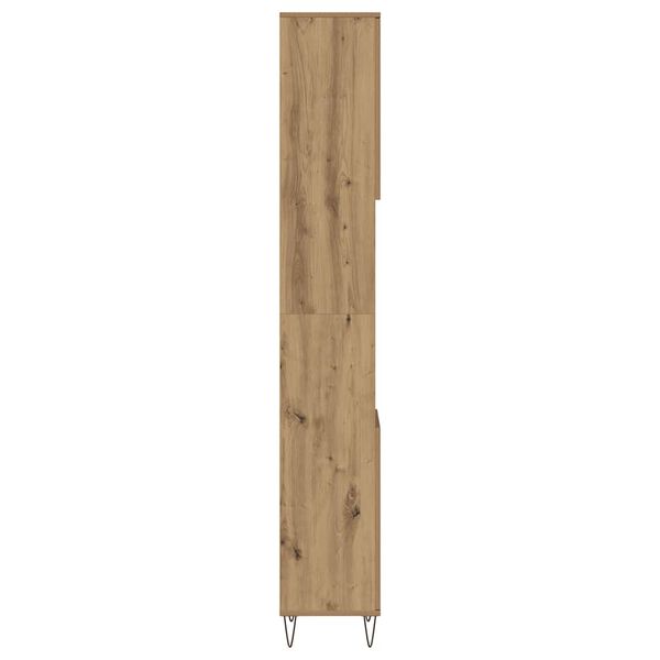 vidaXL Ντουλάπι μπάνιου Δρυς τεχνίτης 30x30x190 cm Κατασκευασμένο ξύλο