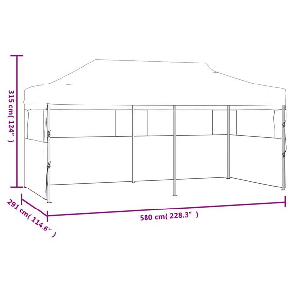 vidaXL Τέντα Εκδηλώσεων Pop-up Πτυσσόμενη Κρεμ 3 x 6 μ.