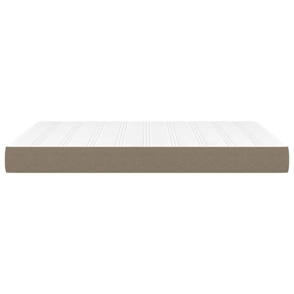 vidaXL Στρώμα με Pocket Springs Taupe 140x200x20 εκ. Υφασμάτινο