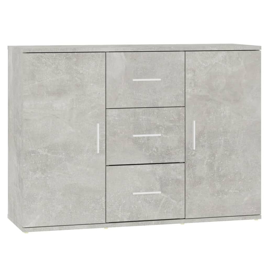 vidaXL Ντουλάπι Γκρι Σκυροδέματος 91x29,5x65 εκ. Επεξεργασμένο Ξύλο