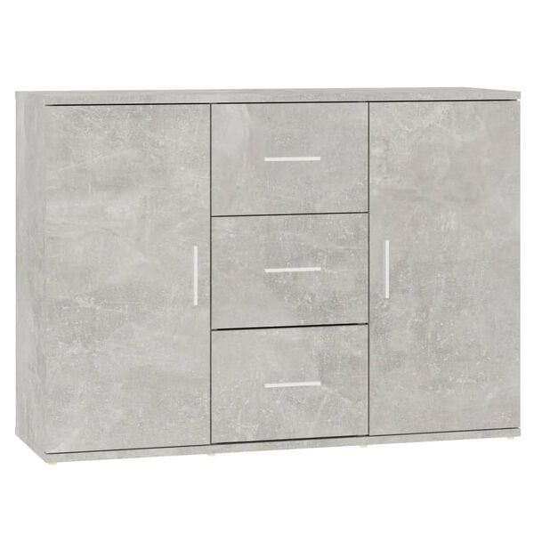 vidaXL Ντουλάπι Γκρι Σκυροδέματος 91x29,5x65 εκ. Επεξεργασμένο Ξύλο