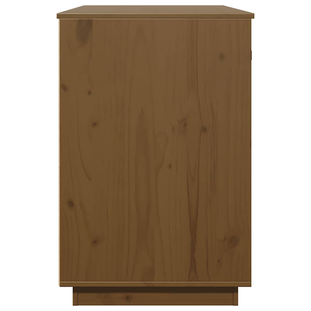 vidaXL Γραφείο Καφέ Μελί 95 x 50 x 75 εκ. από Μασίφ Ξύλο Πεύκου